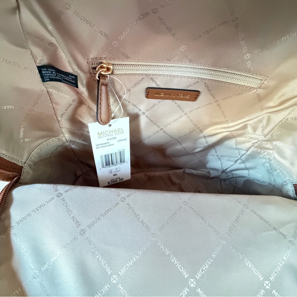 Michael Kors Slater Medium Backpack Brown - Picture 12 of 15